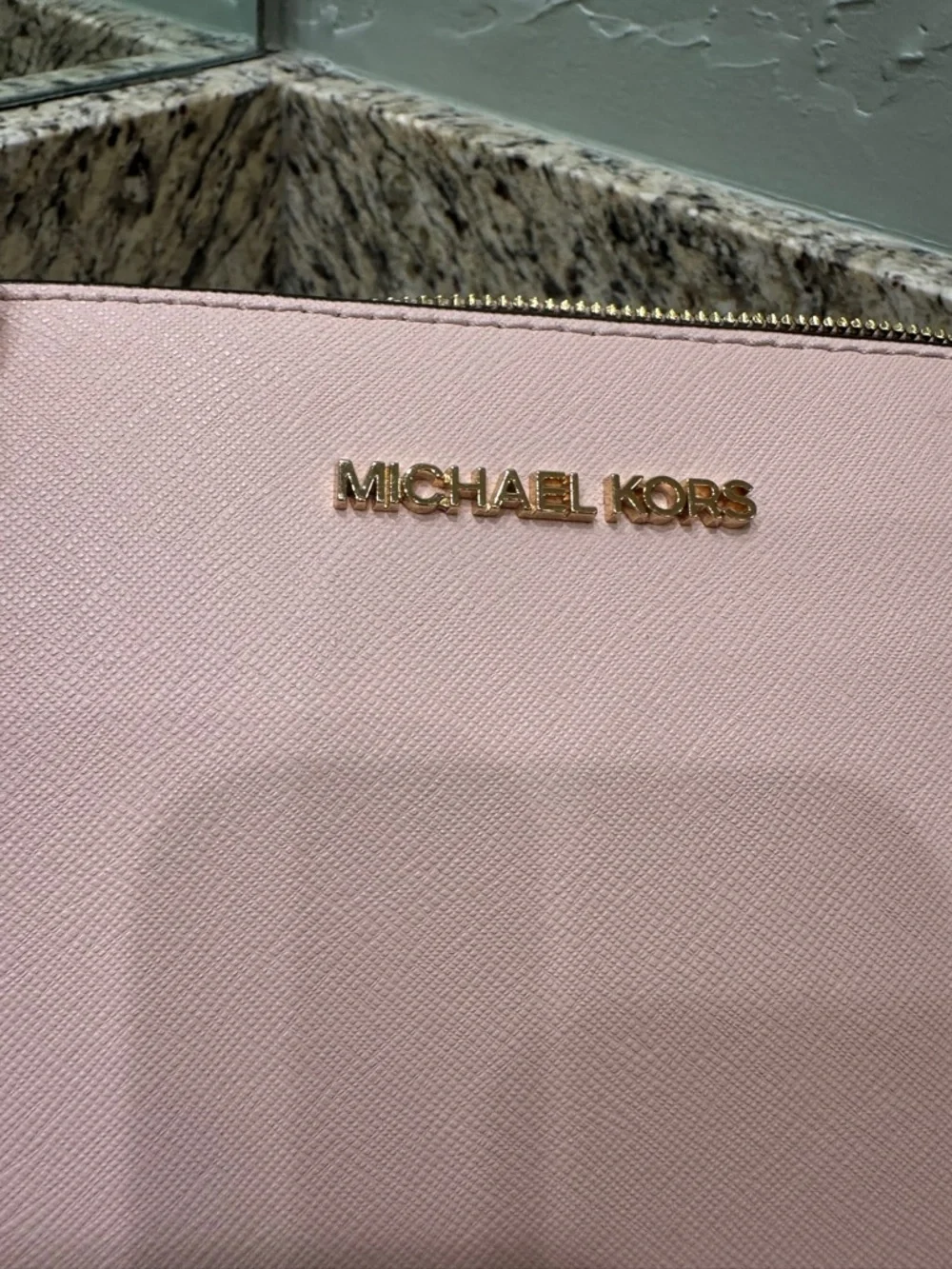 Michael Kors Light Pink Saffiano Crossbody Bag with Matching Wallet
